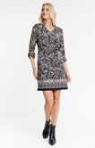 Robe col V avec ceinture