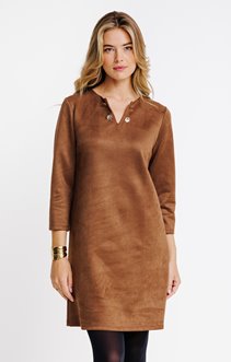 Robe courte en suédine