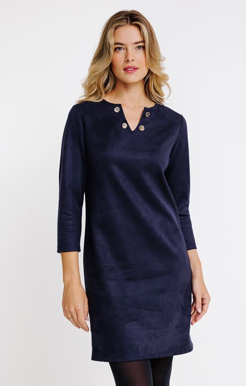 Robe courte en suédine