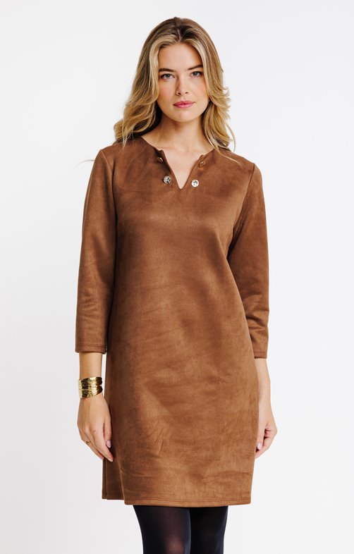 Robe courte en suédine