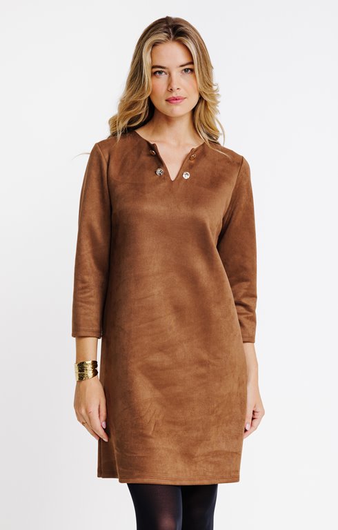 Robe courte en suédine