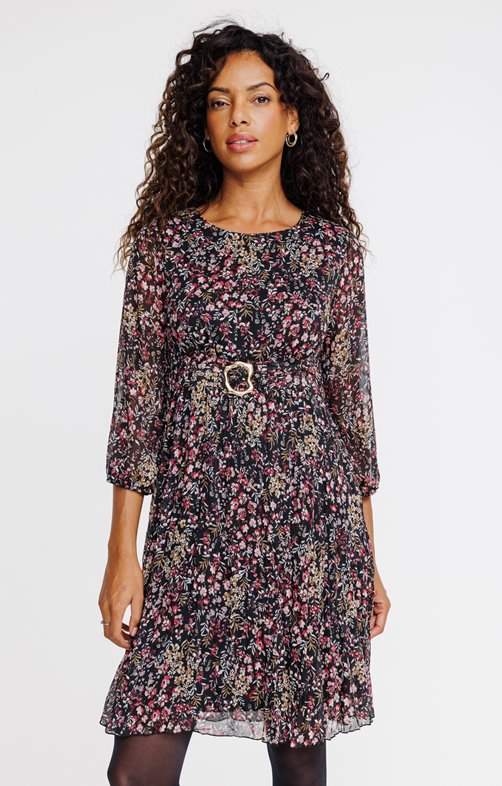 Robe évasée imprimée
