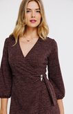 Robe en maille cache-coeur