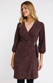 Robe en maille cache-coeur