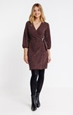Robe en maille cache-coeur