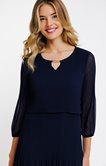 Robe plissée unie