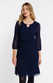 Robe plissée unie
