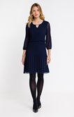 Robe plissée unie