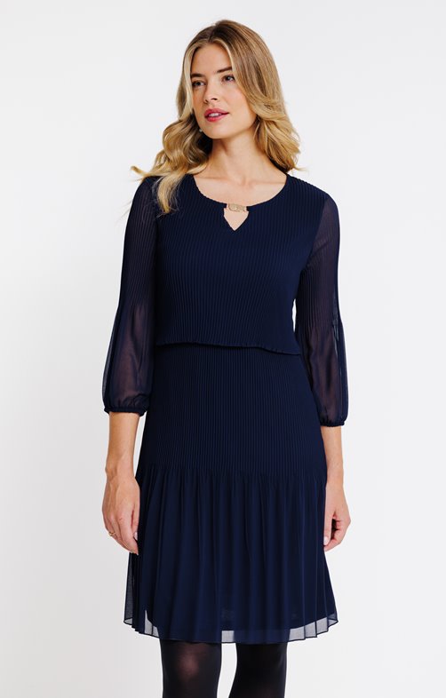 Robe plissée unie