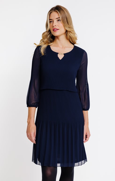 Robe plissée unie