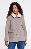 Manteau avec col sherpa amovible