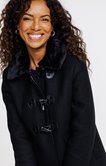 Manteau mi-long avec col