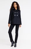 Manteau mi-long avec col