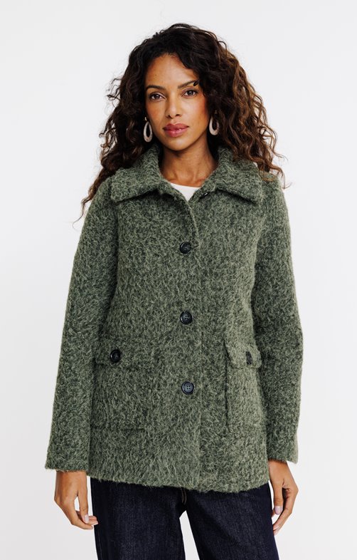 Manteau effet mohair