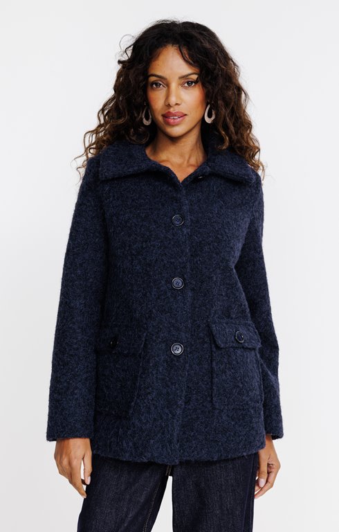 Manteau effet mohair