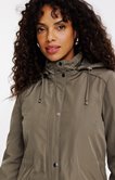 Imperméable à capuche doublure polaire