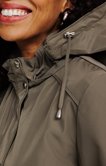 Imperméable à capuche doublure polaire