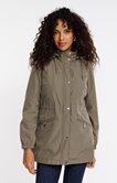 Imperméable à capuche doublure polaire