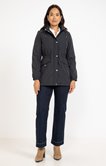 Imperméable à capuche doublure polaire