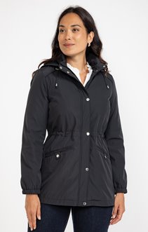 Imperméable à capuche doublure polaire