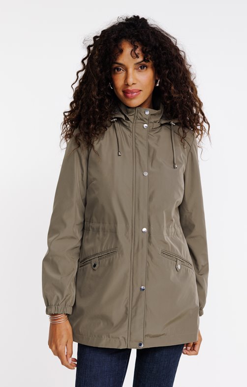 Imperméable à capuche doublure polaire
