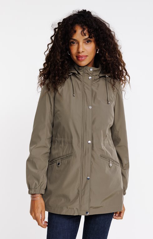 Imperméable à capuche doublure polaire