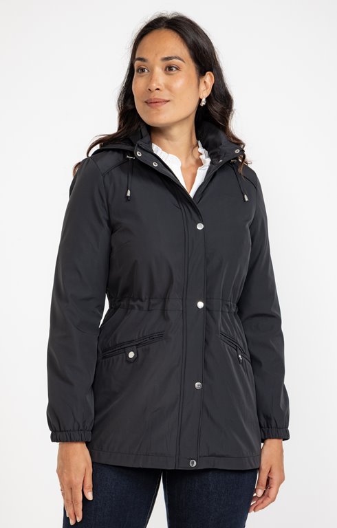 Imperméable à capuche doublure polaire