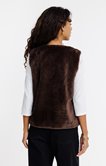 Gilet sans manches en fausse fourrure