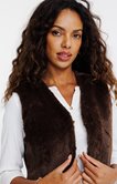 Gilet sans manches en fausse fourrure