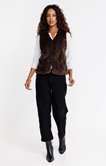 Gilet sans manches en fausse fourrure