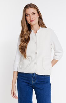 Gilet sherpa sans manches