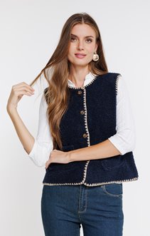 Gilet sherpa sans manches