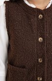 Gilet sans manches en bouclette