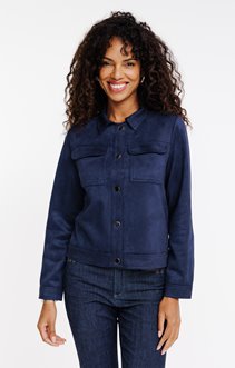 Blouson en scuba suédine