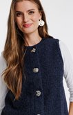 Gilet sans manches avec 4 gros boutons