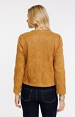 Veste en suédine brodée fleurs
