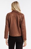 Veste boutonnée en suedine