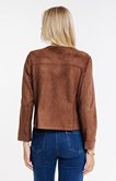 Veste col rond en suédine
