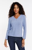 Pull détails bords festonnés
