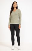 Pull détails bords festonnés