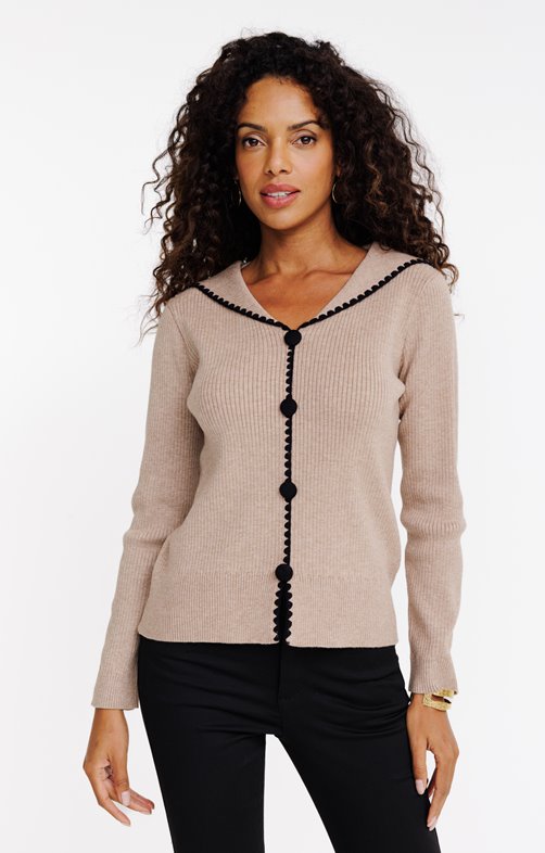 Pull col effet matelot