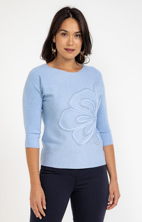 Pull avec broderie