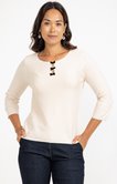 Pull détails noeuds sur le devant