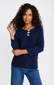 Pull détails noeuds sur le devant