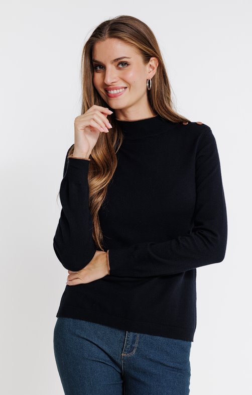 Pull avec détails contrastés