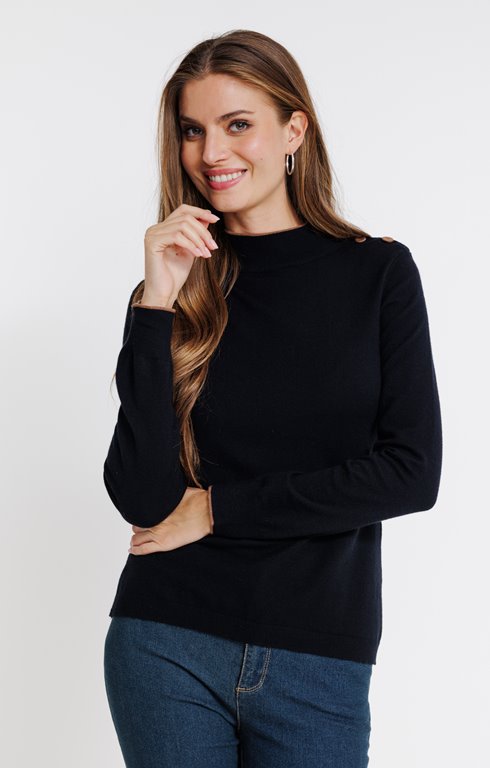 Pull avec détails contrastés