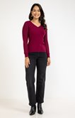 Pull avec strass au col
