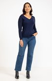 Pull avec strass au col