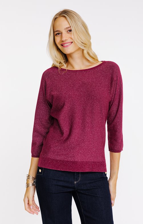 Pull maille fantaisie brillante