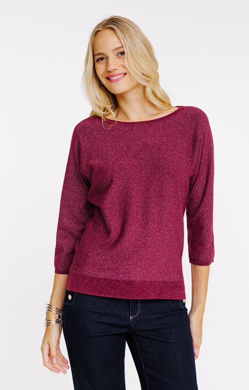 Pull maille fantaisie brillante
